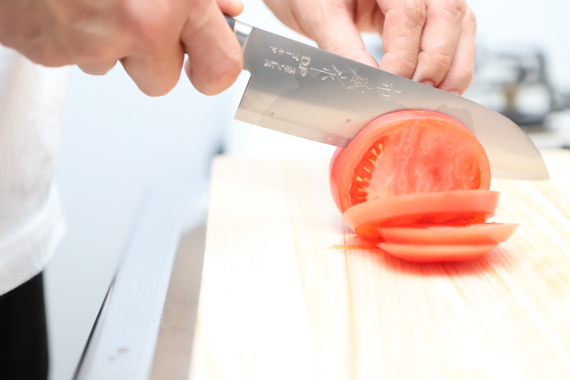 Close-up of a razor-sharp blade edge