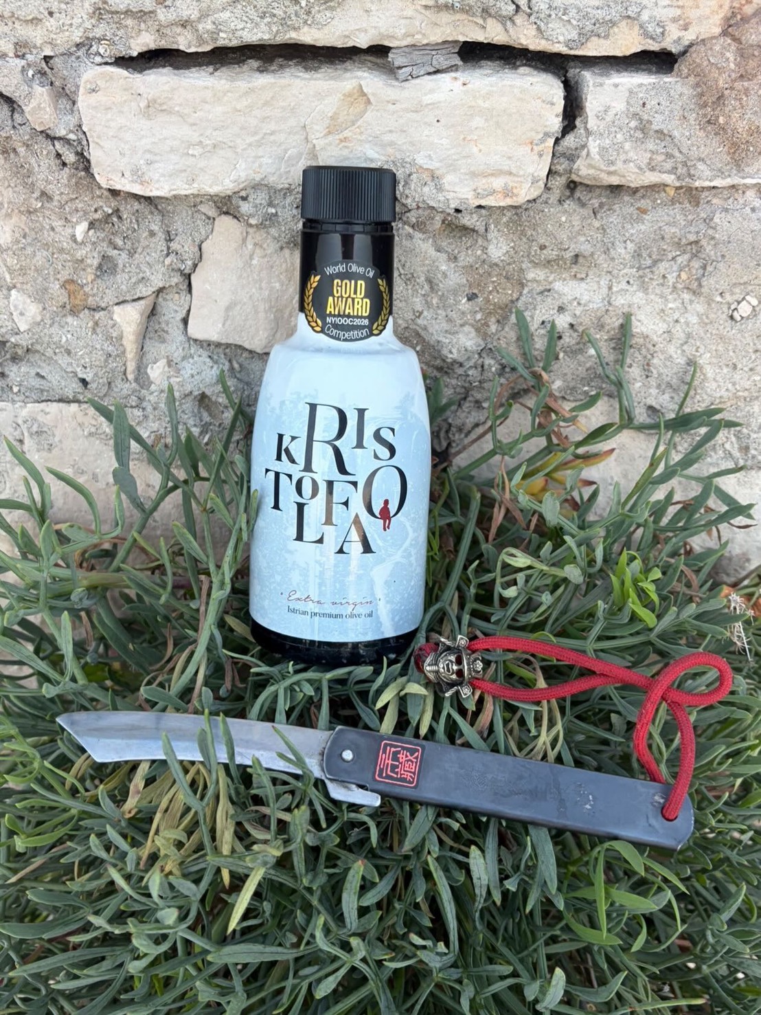 Kristofola Extra Virgin Olive Oilのボトル正面